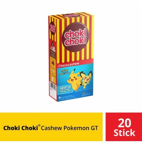 Choki Choki Pokemon Rasa Cokelat Chococashew Isi 20 Pcs Kemasan Kotak
